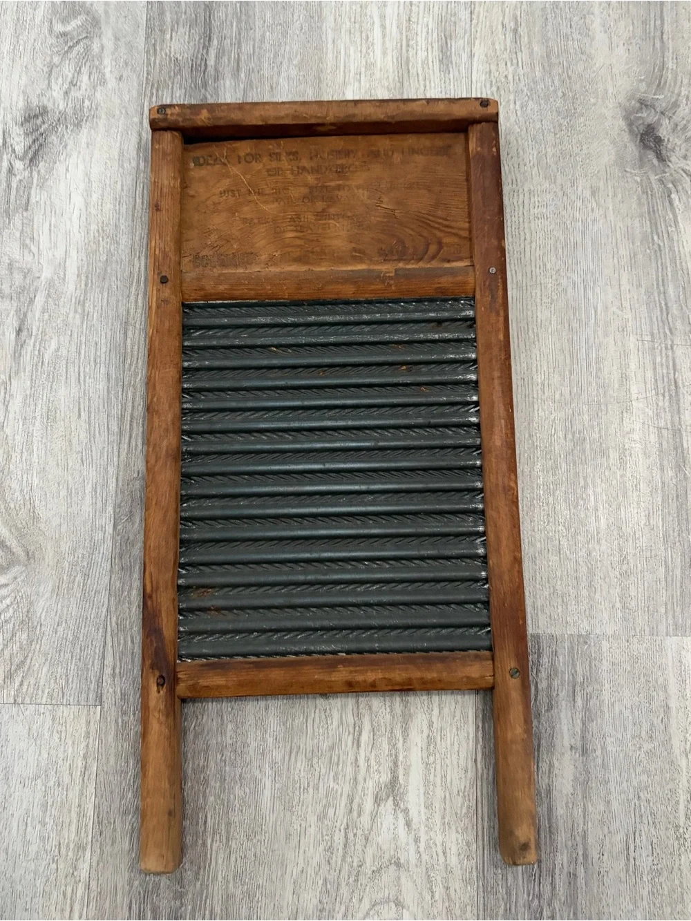 Vintage DUBL HANDI Washboard Co bathroom decor rustic cottage 18